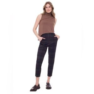 NWT ILTM cropped plaid cigarette pants
